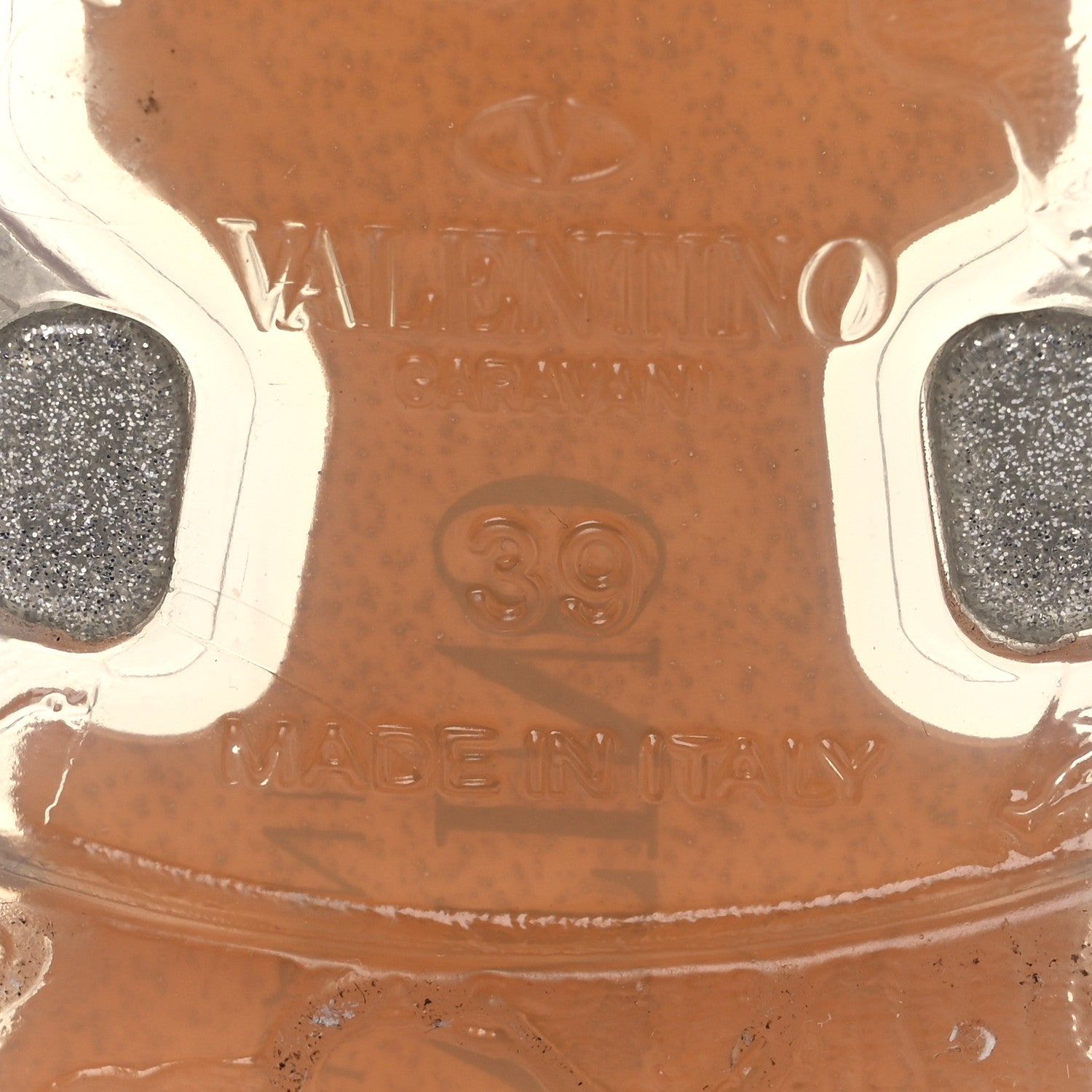 Valentino Garavani PVC Jelly Glitter Rockstud Bow Thong Sandals 38 Silver 6 of 8