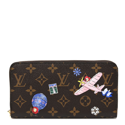 Louis Vuitton Monogram 2025 Christmas Animation Winter Holiday Zippy Wallet Snowy Pearl 1 of 6