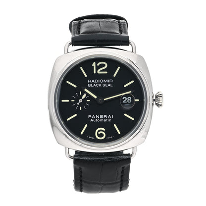 Panerai Stainless Steel Alligator 44mm Radiomir Black Seal Logo Automatic Watch Black PAM00287 1 of 5