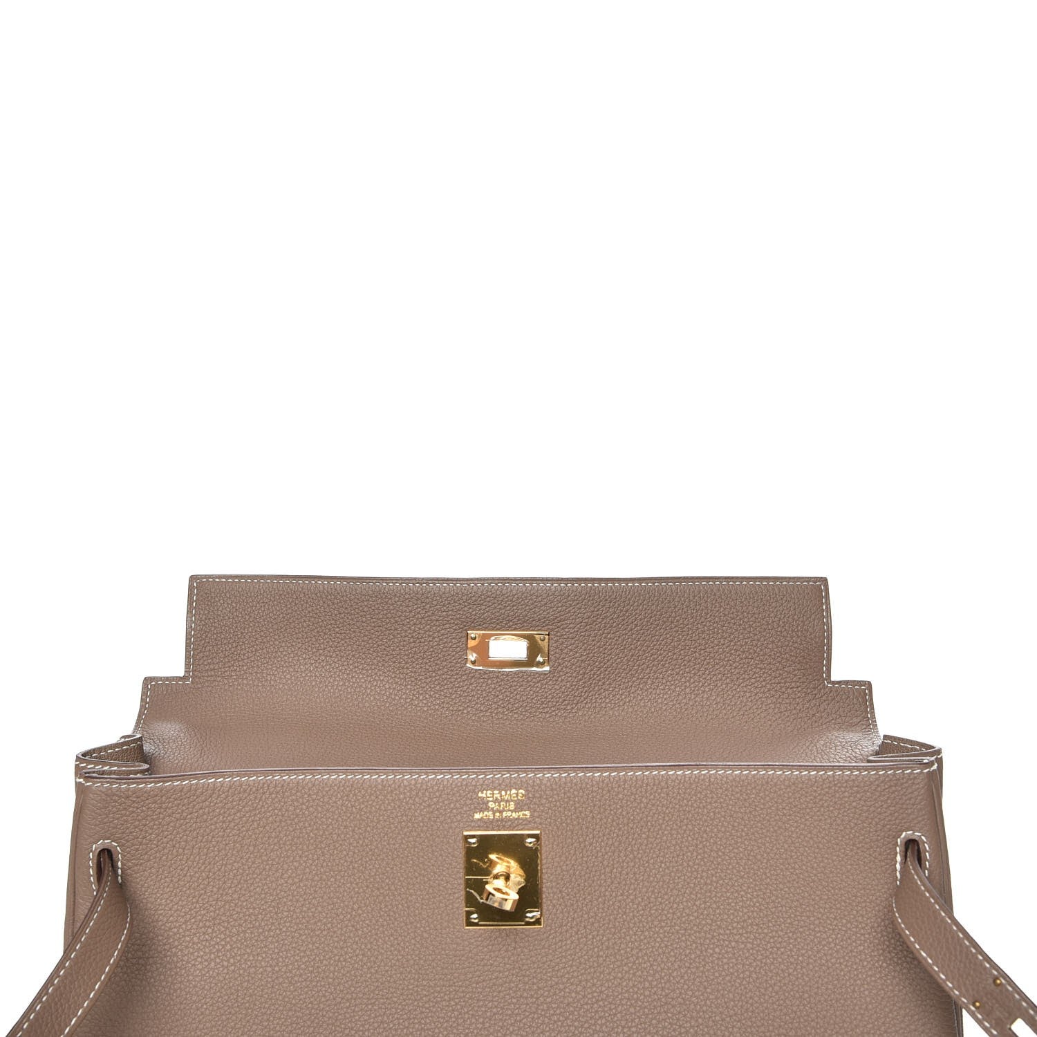 Hermes Togo Kelly Retourne 35 Etoupe 9 of 34