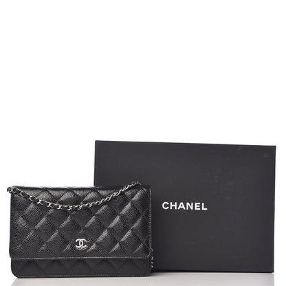 Chanel Caviar Quilted Wallet On Chain WOC Black 12 of 12
