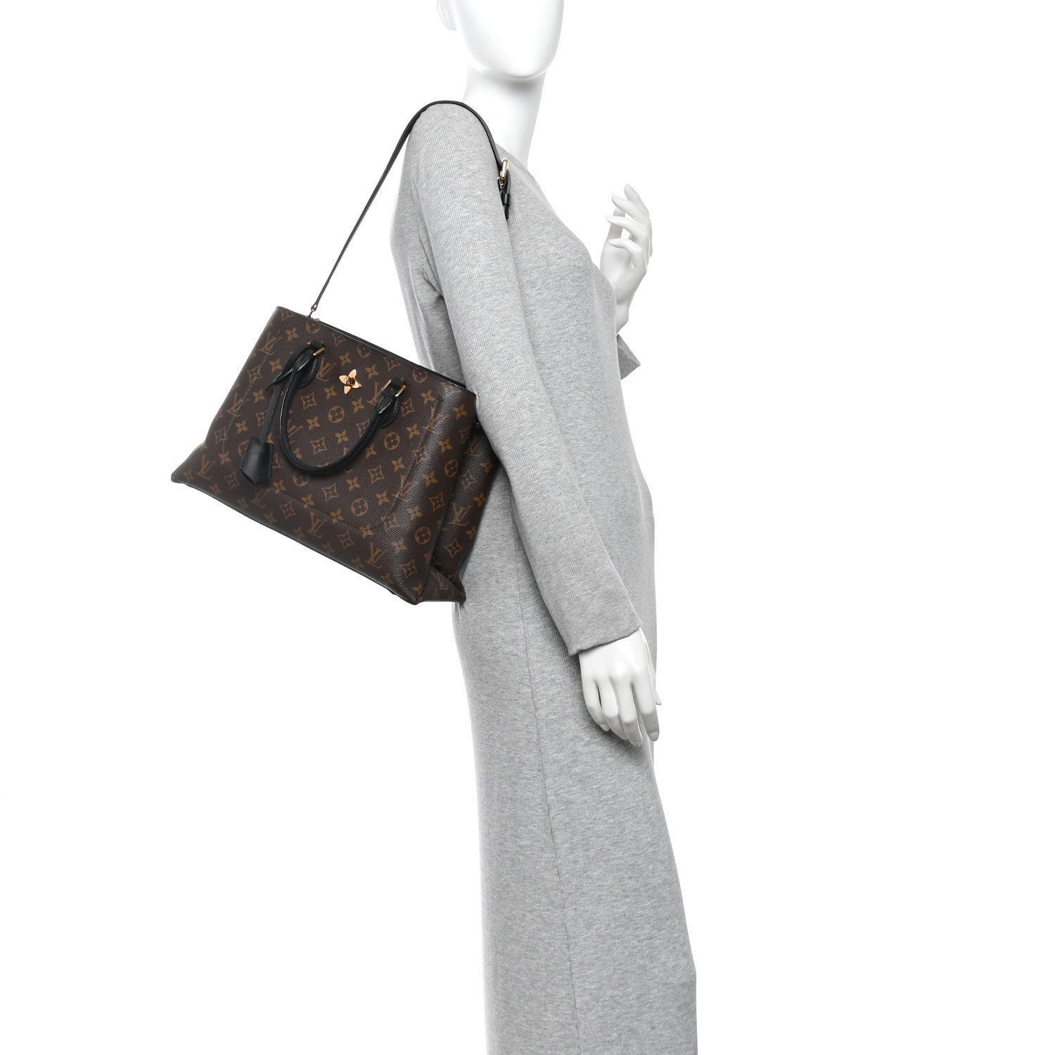 Louis Vuitton Monogram Flower Tote Black 2 of 9