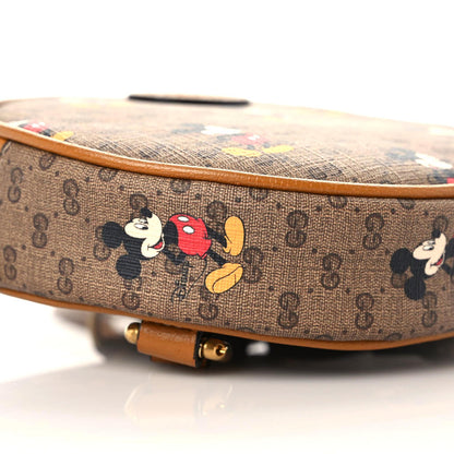 Gucci X DISNEY Mini Vintage GG Supreme Monogram Mickey Mouse Round Backpack Beige Vintage Sun Oil 6 of 9