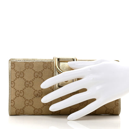 Gucci Monogram Abbey Continental Wallet Gold 2 of 11