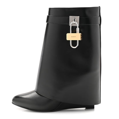 Givenchy Calfskin Shark Lock Ankle Boots 40 Black 1 of 9