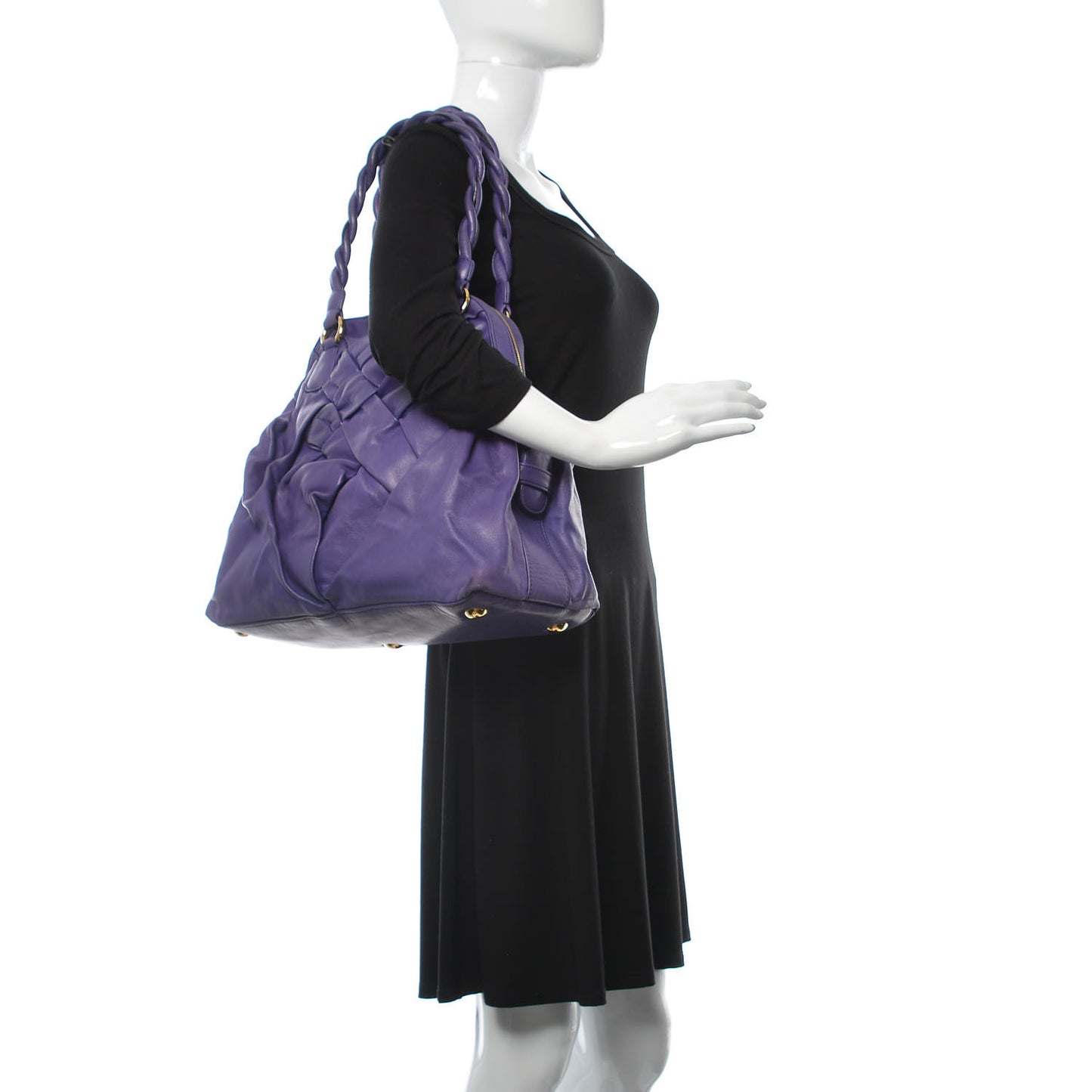 Lambskin Woven Couture Bag Purple