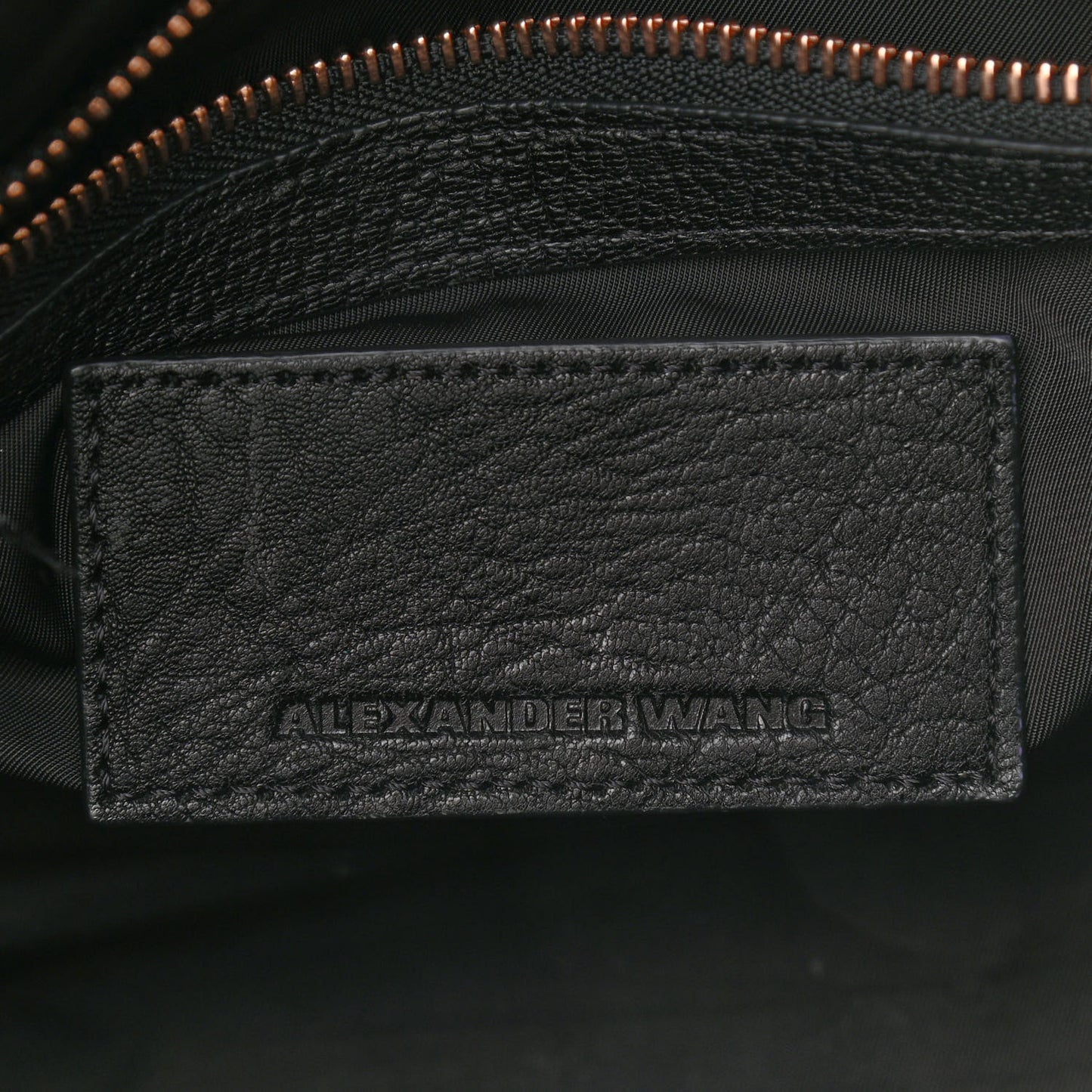 Pebbled Lambskin Mini Rockie Black Rose Gold Hardware