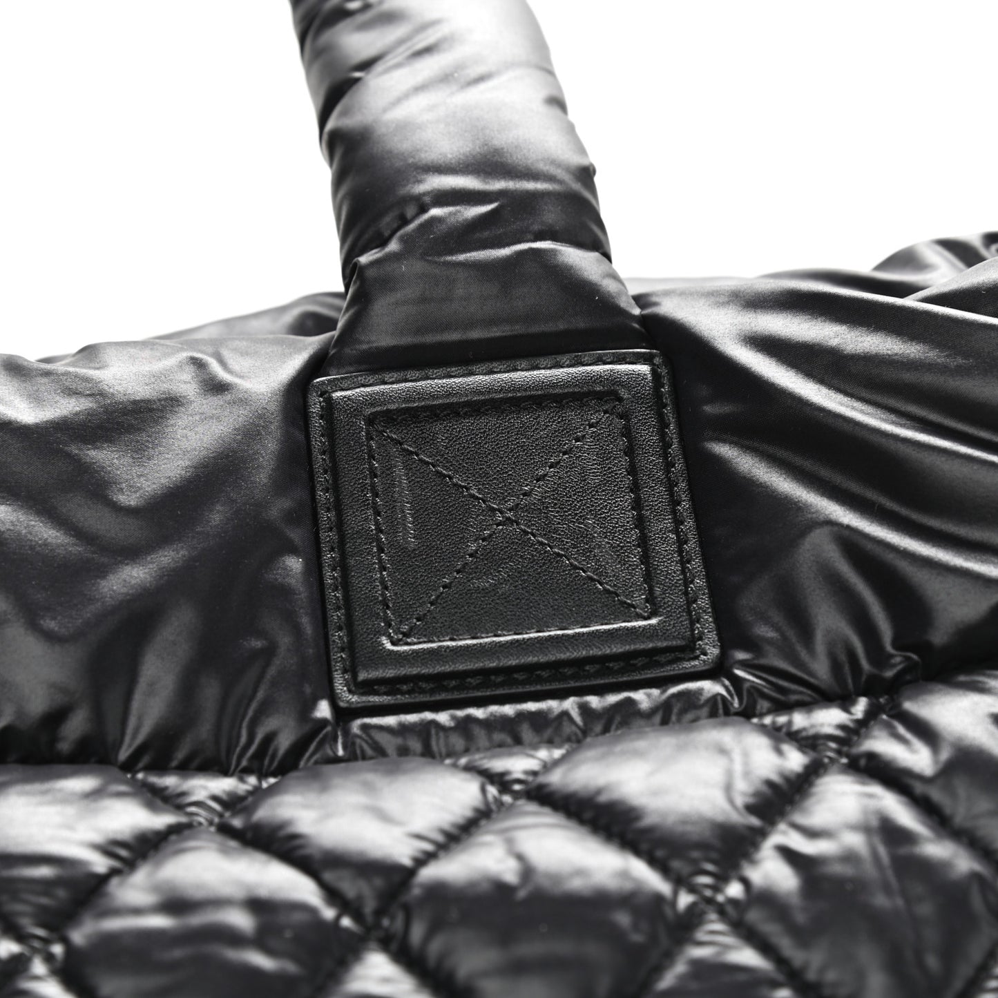 Nylon Quilted Large Coco Cocoon Tote Black