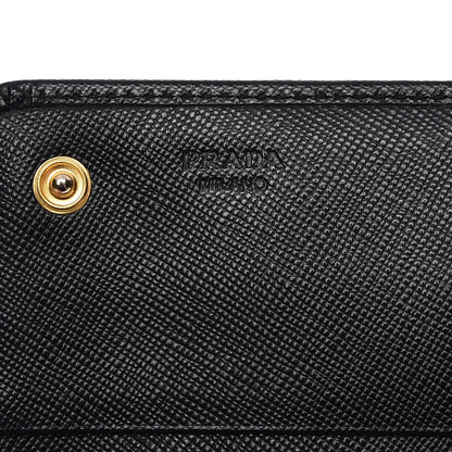 Prada Saffiano Continental Flap Wallet Nero Black 6 of 7