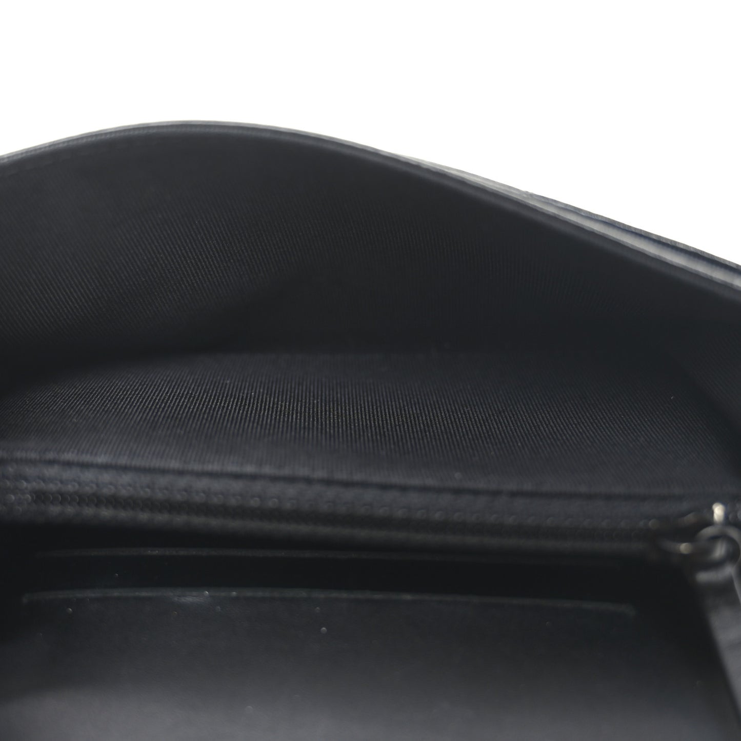 Shiny Calfskin Quilted Reissue Flap Card Holder Black