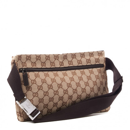 Gucci GG Monogram Double Pocket Belt Bag Dark Brown 2 of 7