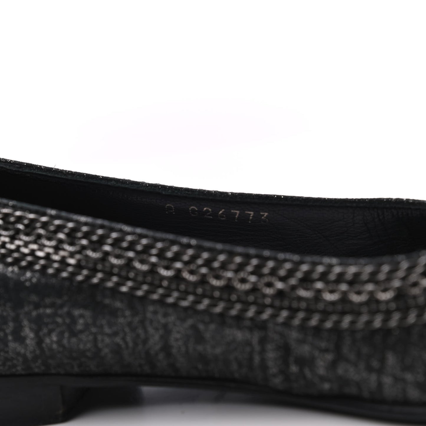 Tweed Patent Cap Toe Ballerina Flats 37 Black