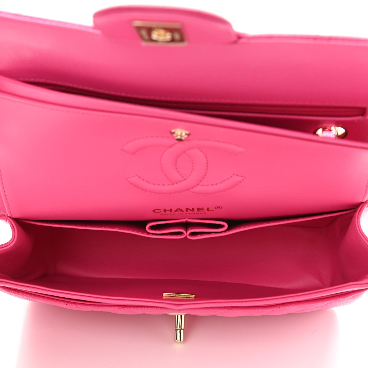 Chanel Caviar Quilted Small Double Flap Dark Pink 5 of 12