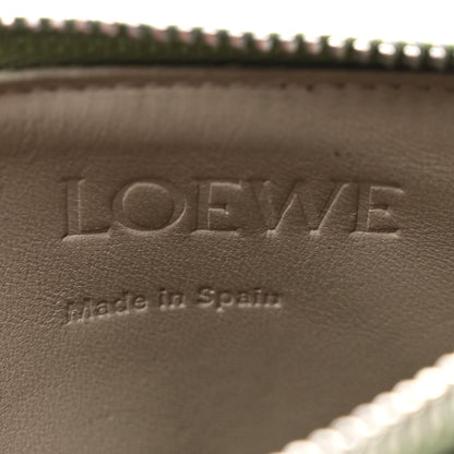 Loewe Soft Grained Calfskin Zip Coin Card Holder Rosemary Tan 6 of 7