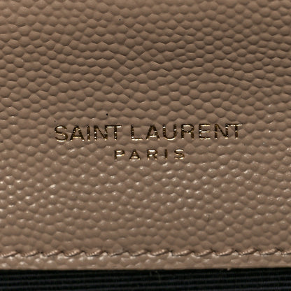 Saint Laurent Grain De Poudre Medium Monogram Kate Satchel Dark Beige 6 of 10