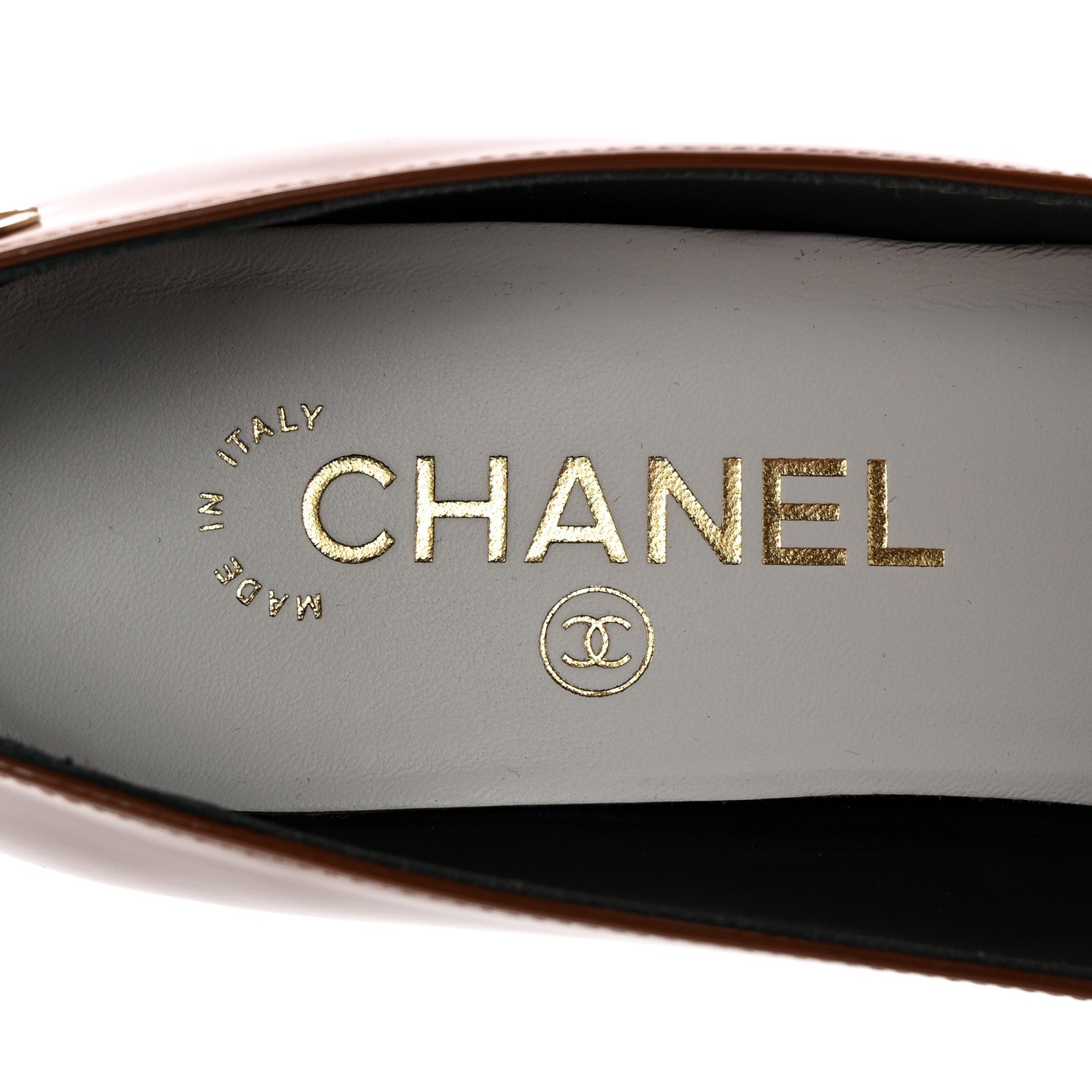 Chanel Patent Calfskin Pumps 37 Brown 8 of 10