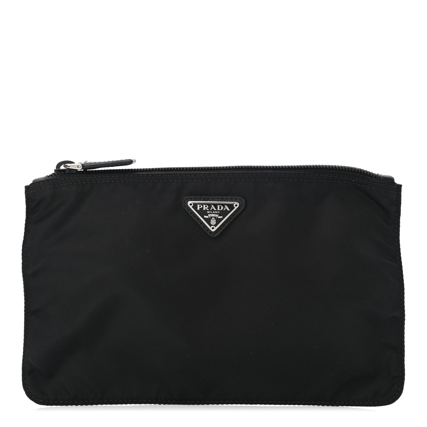 Nylon Tessuto Cosmetic Pouch Black