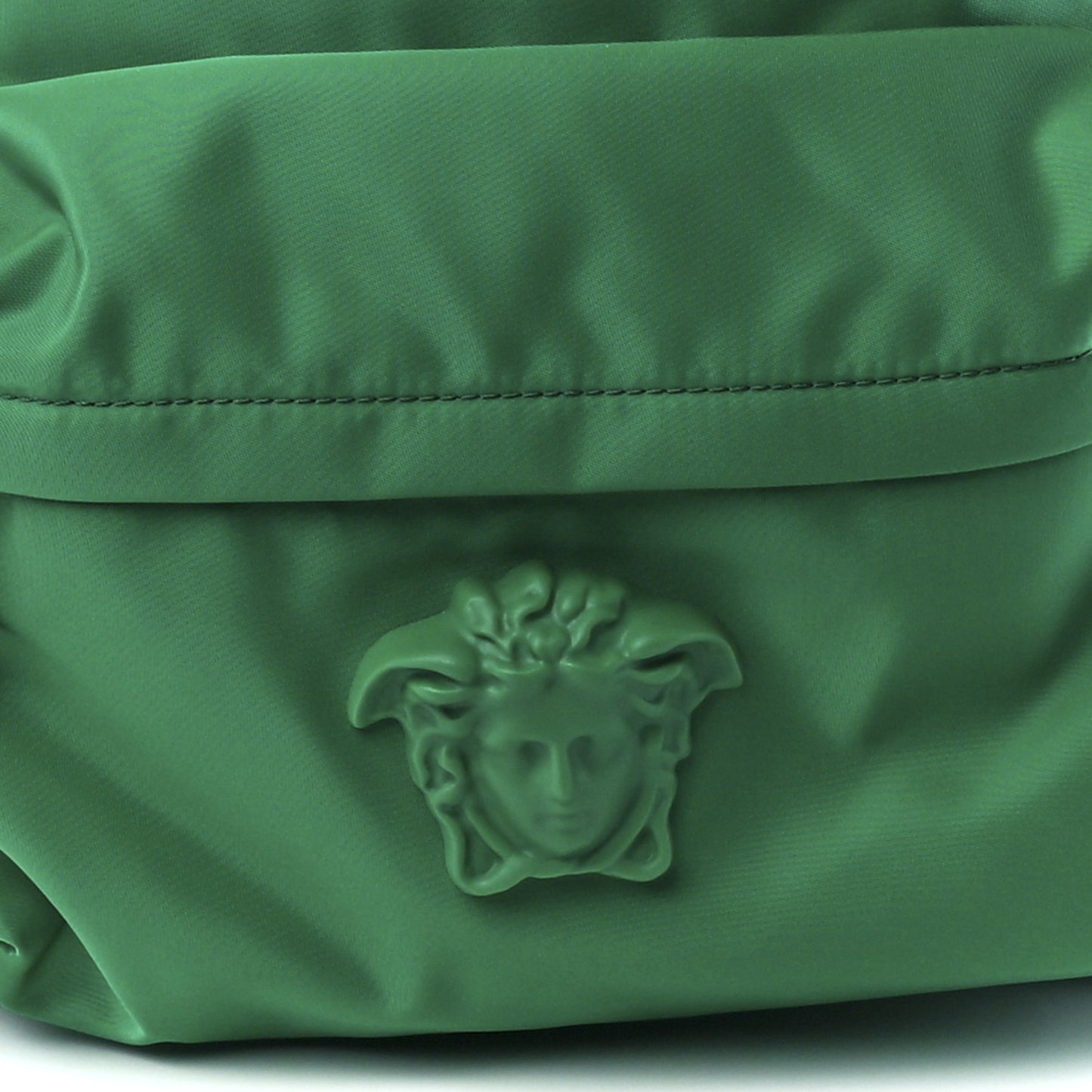 Nylon Palazzo Medusa Backpack Green