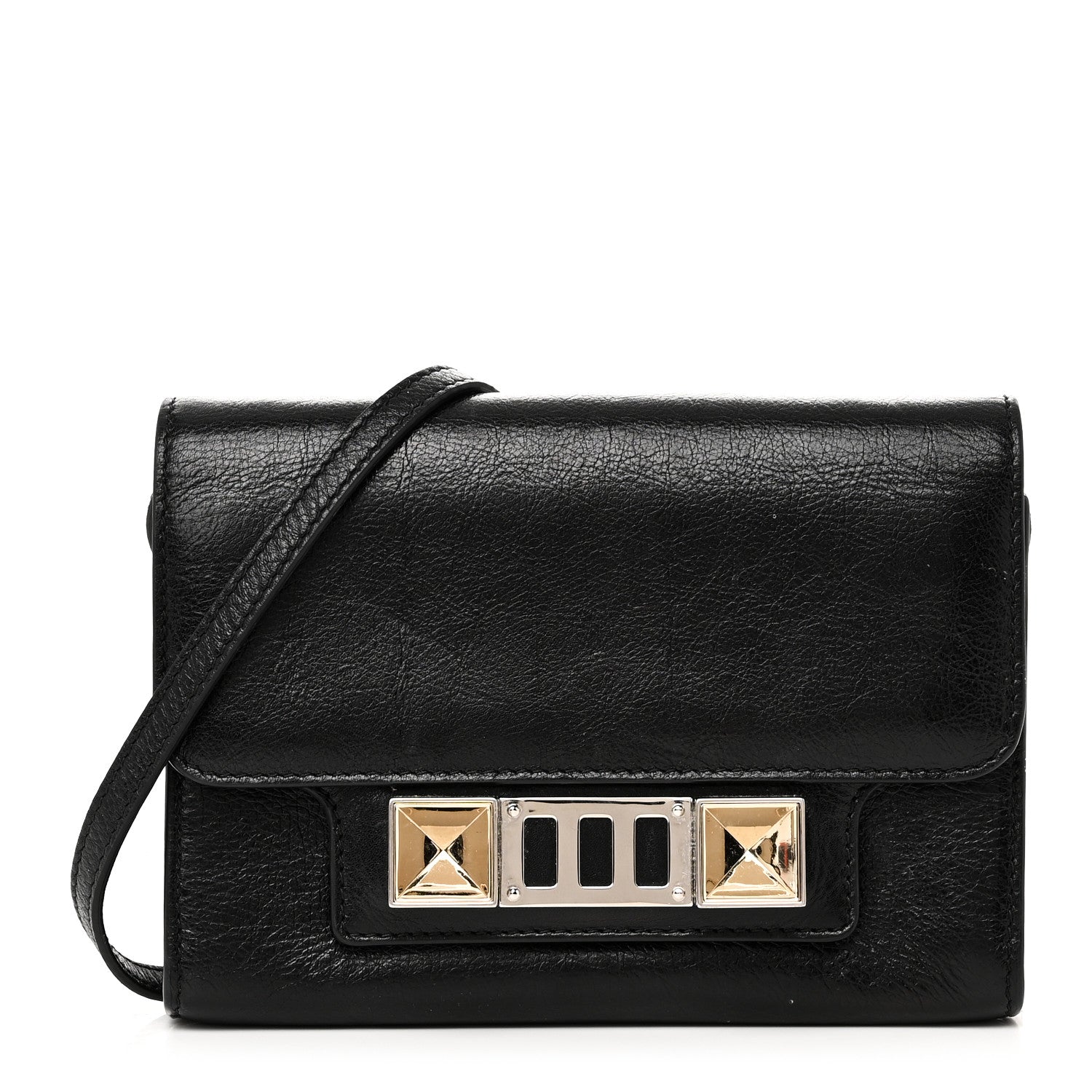 Proenza Schouler Calfskin PS11 Wallet With Strap Black 1 of 9