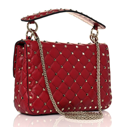 Valentino Garavani Nappa Medium Rockstud Spike Shoulder Bag Rosso Valentino 3 of 17