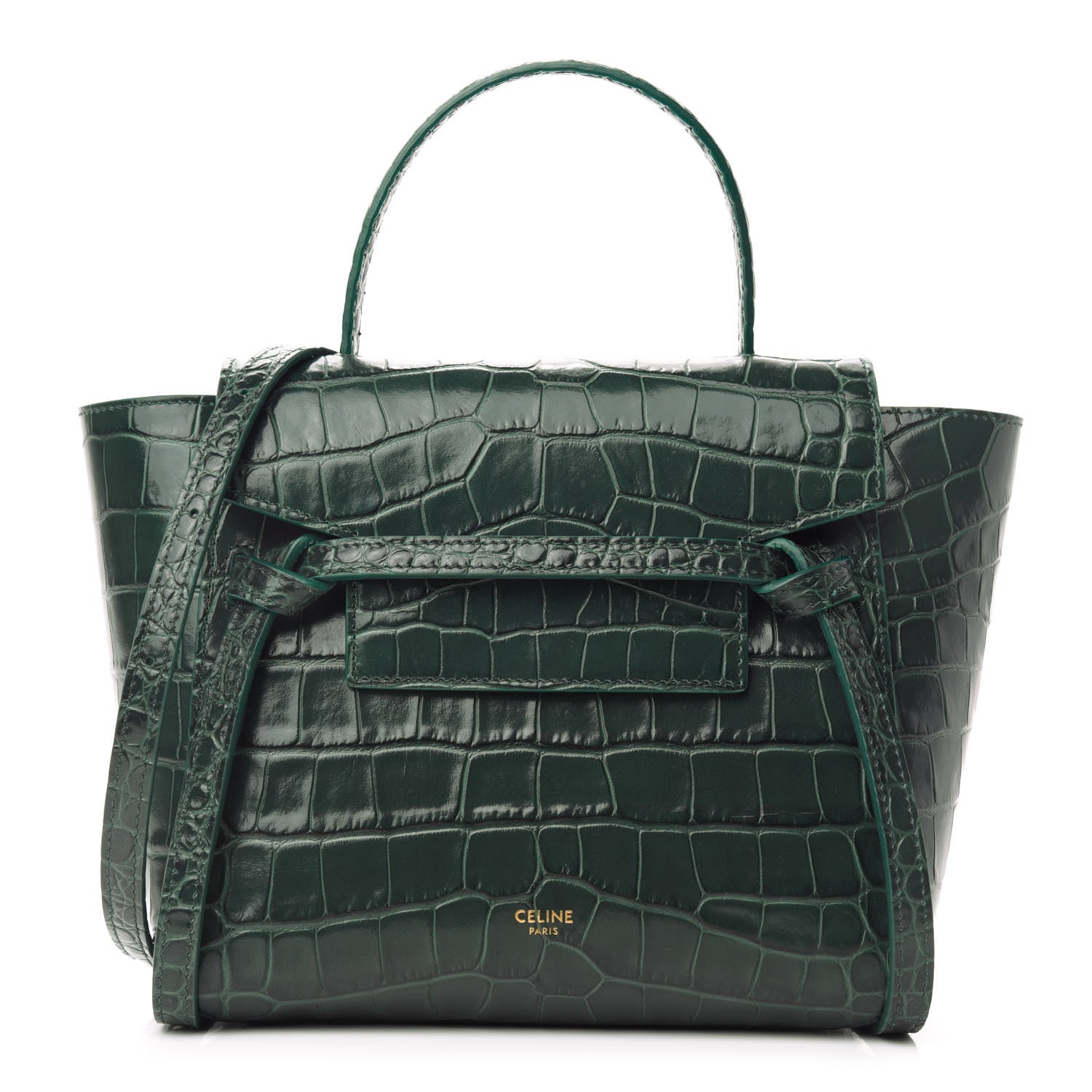 Celine Calfskin Crocodile Embossed Nano Belt Bag Amazone 1 of 10