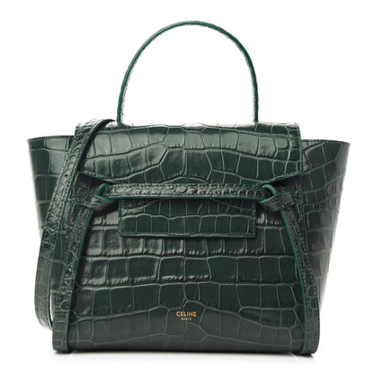 Celine Calfskin Crocodile Embossed Nano Belt Bag Amazone 1 of 10