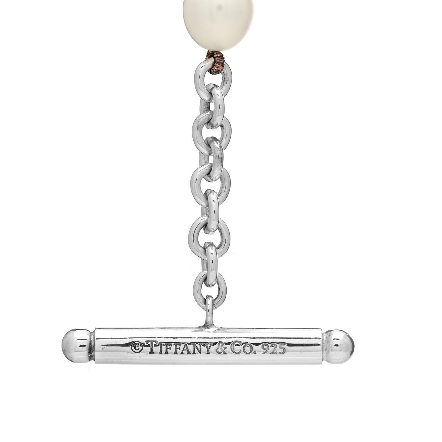 Sterling Silver Pearl Strand Toggle Necklace