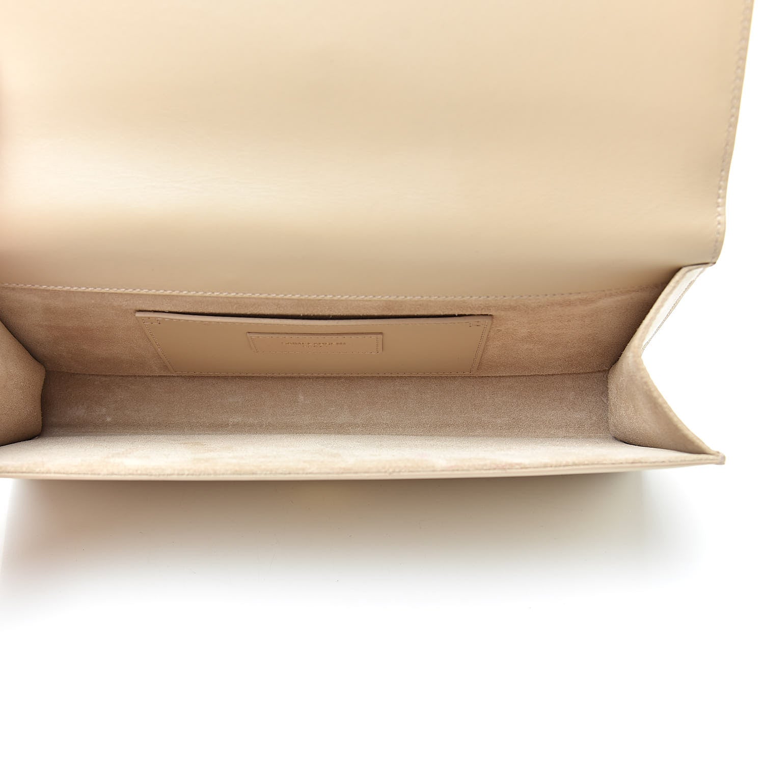Saint Laurent Calfskin Classic Monogram Tassel Clutch Nude Powder 5 of 9