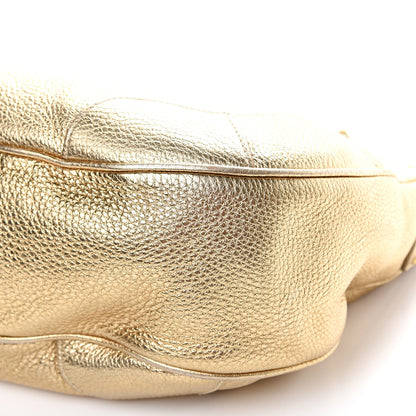 Prada Vitello Daino Metallic Hobo Gold 10 of 14