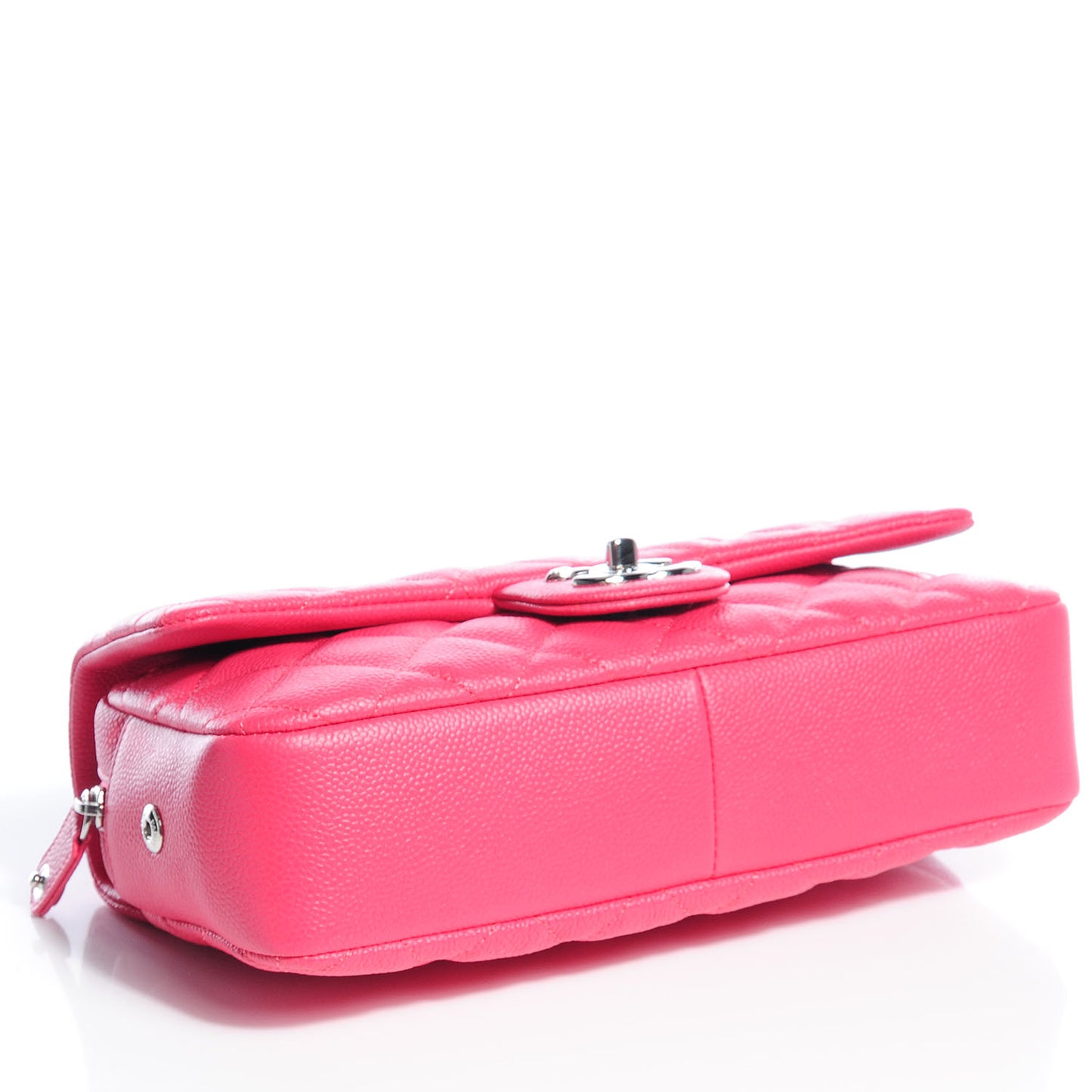 Caviar Quilted Medium Easy Flap Coral