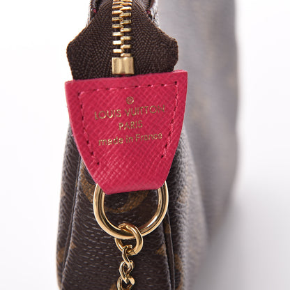 Louis Vuitton Monogram 2019 Christmas Animation Mini Courchevel Pochette Accessories Fuchsia 6 of 8