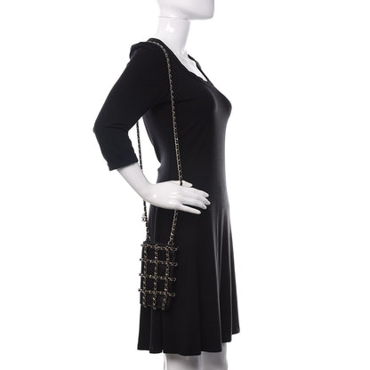 Chanel Lambskin Tech Me Out Clutch With Chain Black 2 of 12