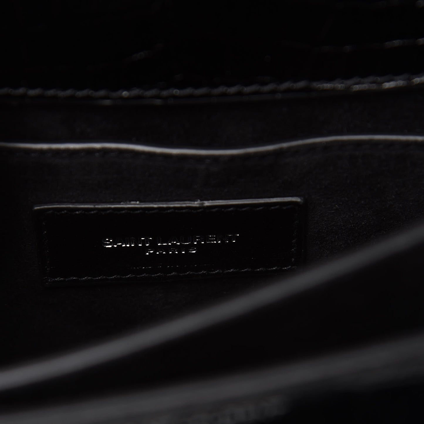 Calfskin Crocodile Embossed Medium Monogram Sunset Black
