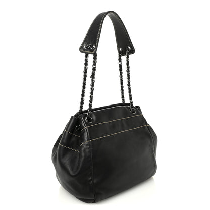 Chanel Lambskin Lax Accordion Shoulder Bag Black 3 of 11