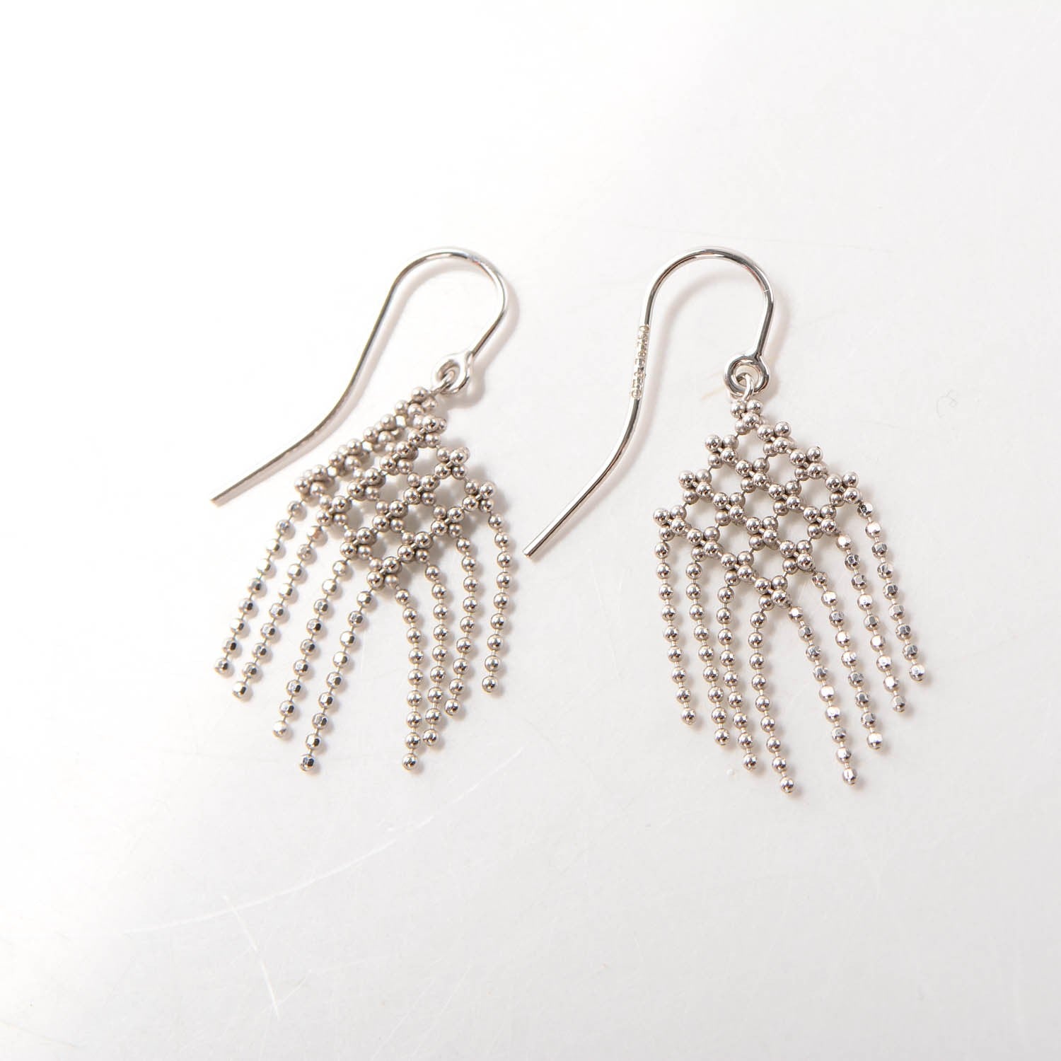 Tiffany 18K White Gold Fringe Earrings 3 of 5