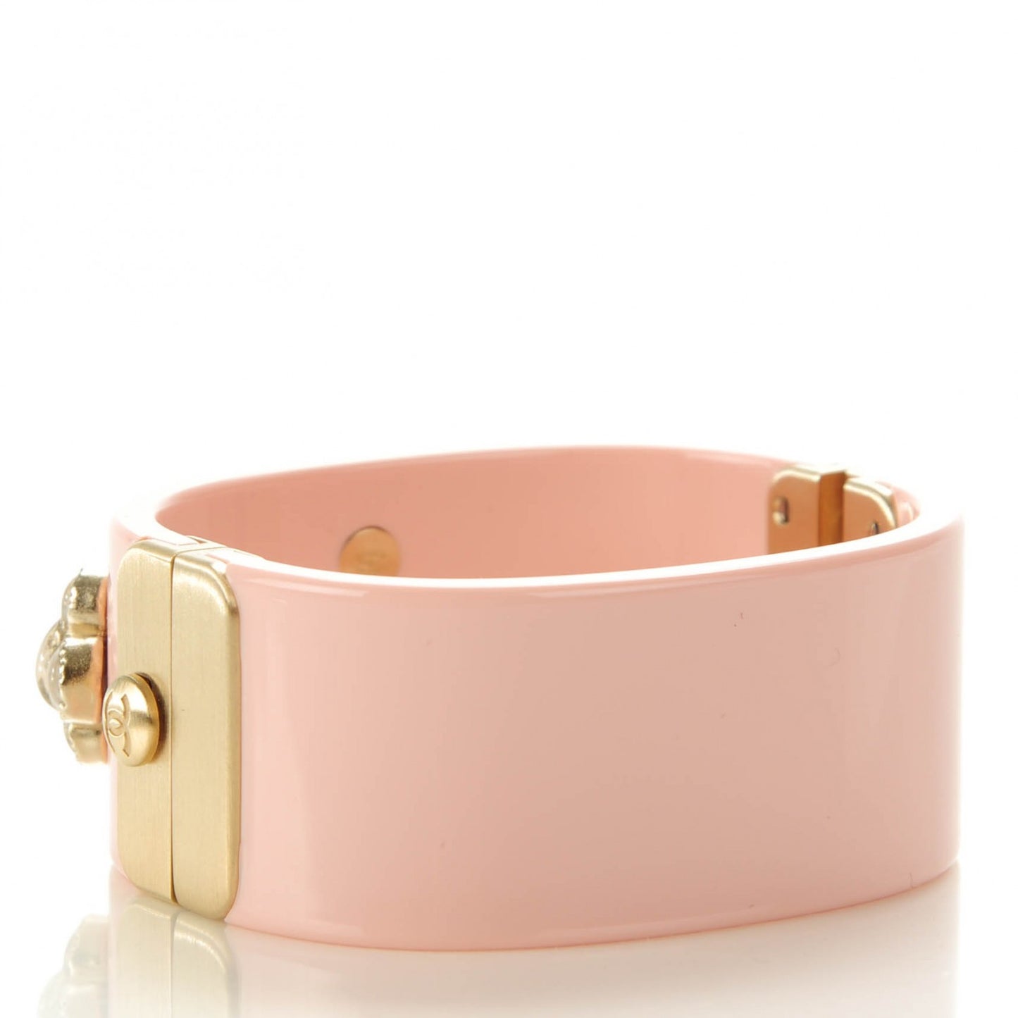 Resin Gripoix CC Bracelet Pink