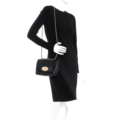 Mulberry Glossy Goatskin Small Lily Flap Black 2 of 7
