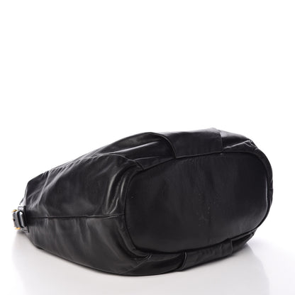 Prada Soft Calfskin Hobo Black 4 of 11
