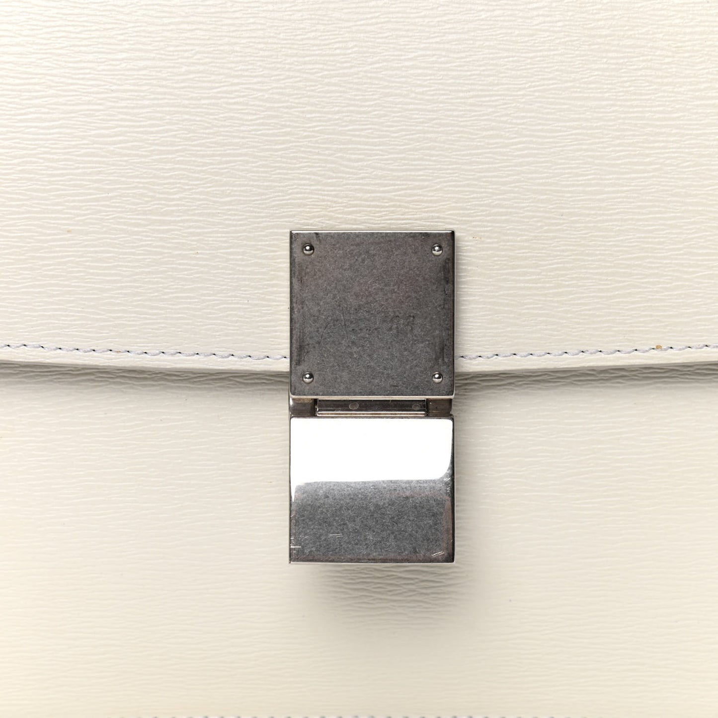 Liege Calfskin Medium Classic Box Flap Bag White
