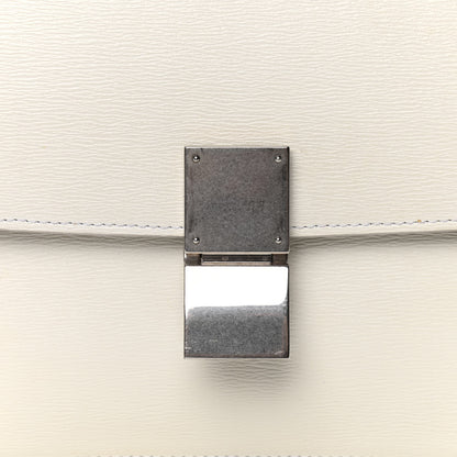 Celine Liege Calfskin Medium Classic Box Flap Bag White 9 of 12