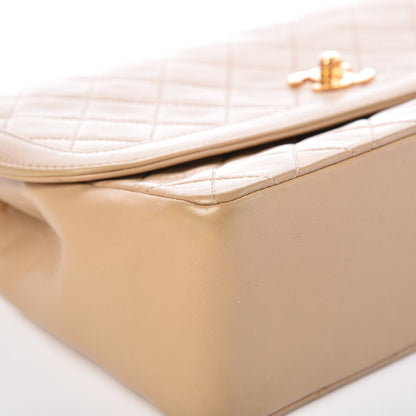 Chanel Lambskin Quilted Medium Single Flap Beige 10 of 13