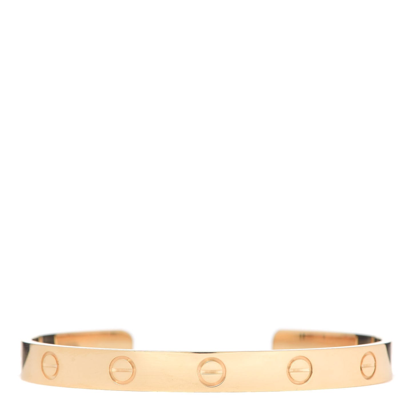 18K Yellow Gold LOVE Cuff Bracelet 17