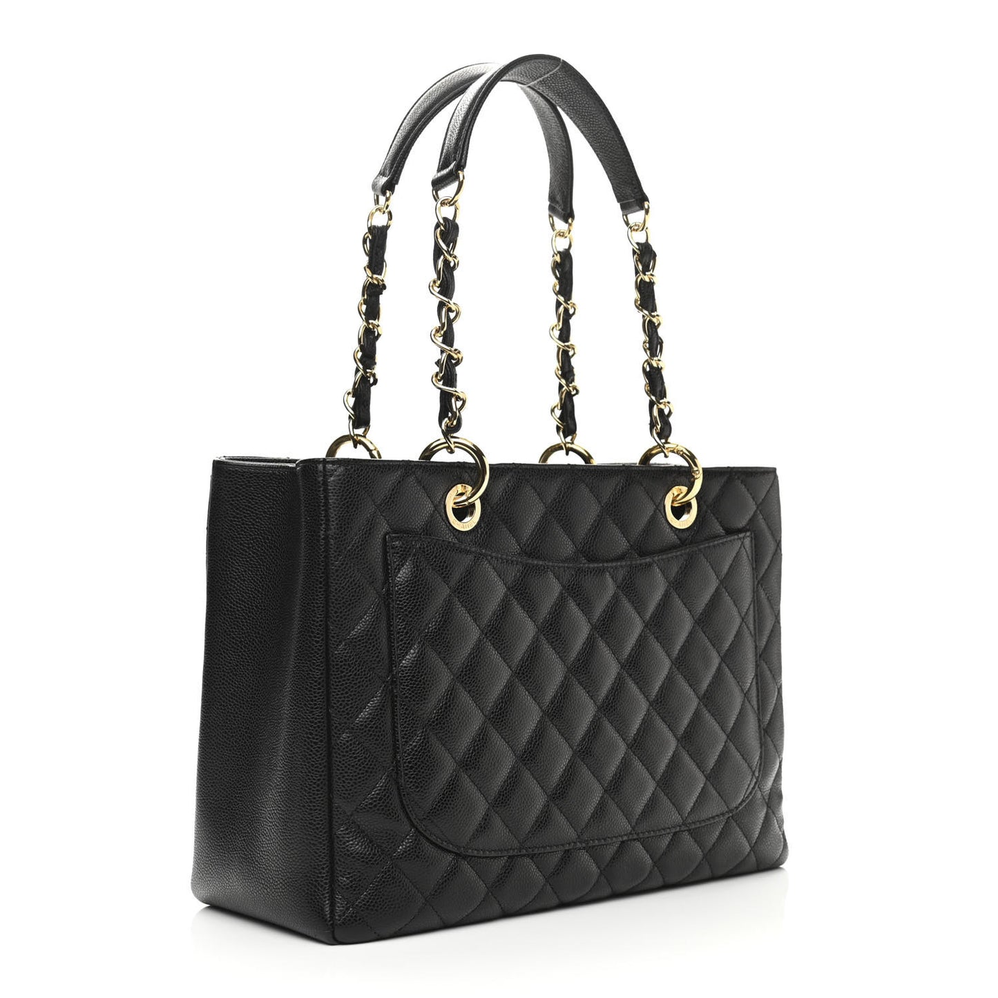 Caviar Quilted Grand Shopping Tote GST Black