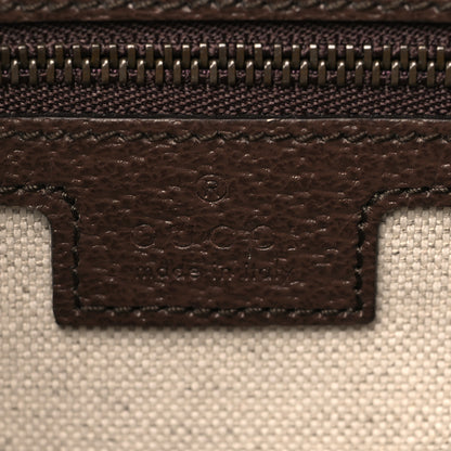 Gucci GG Supreme Monogram Textured Dollar Calfskin Web Ophidia Wristlet Shoulder Bag Beige Ebony New Acero 6 of 9