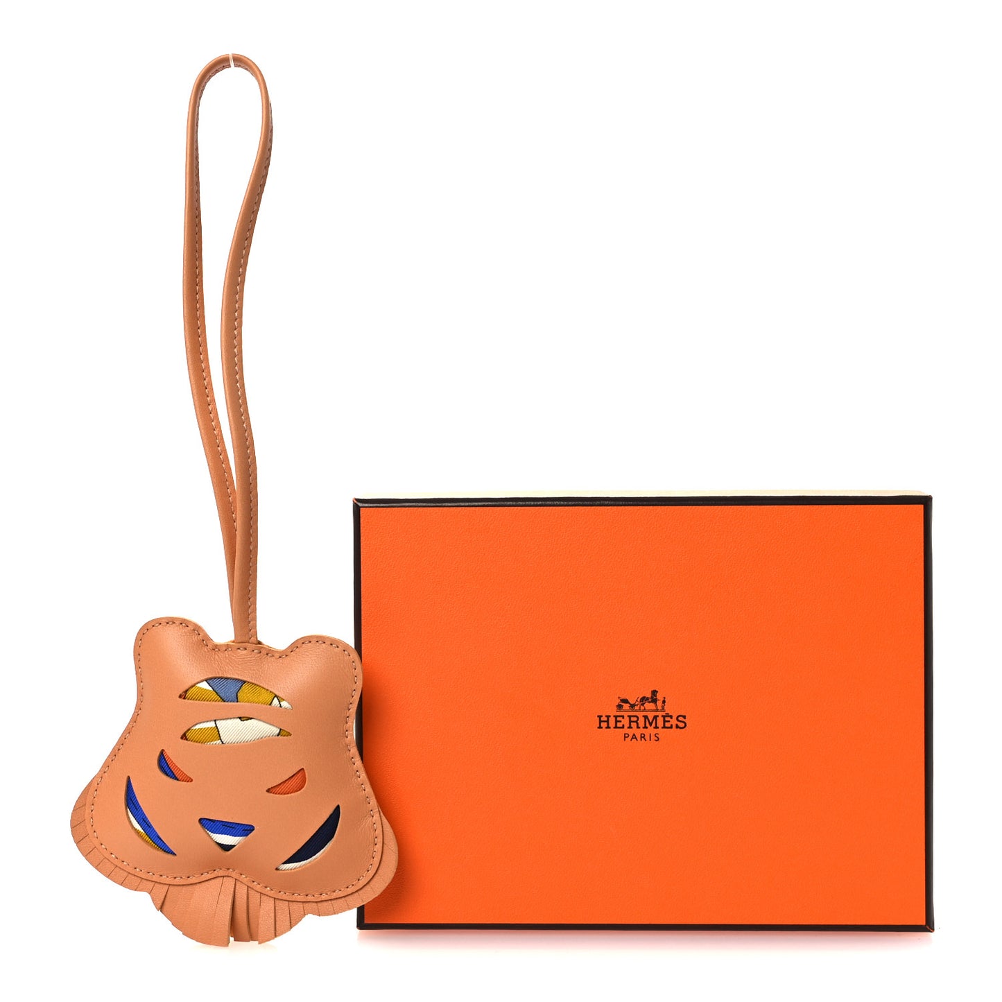 Lambskin Silk Petit H Tiger Charm
