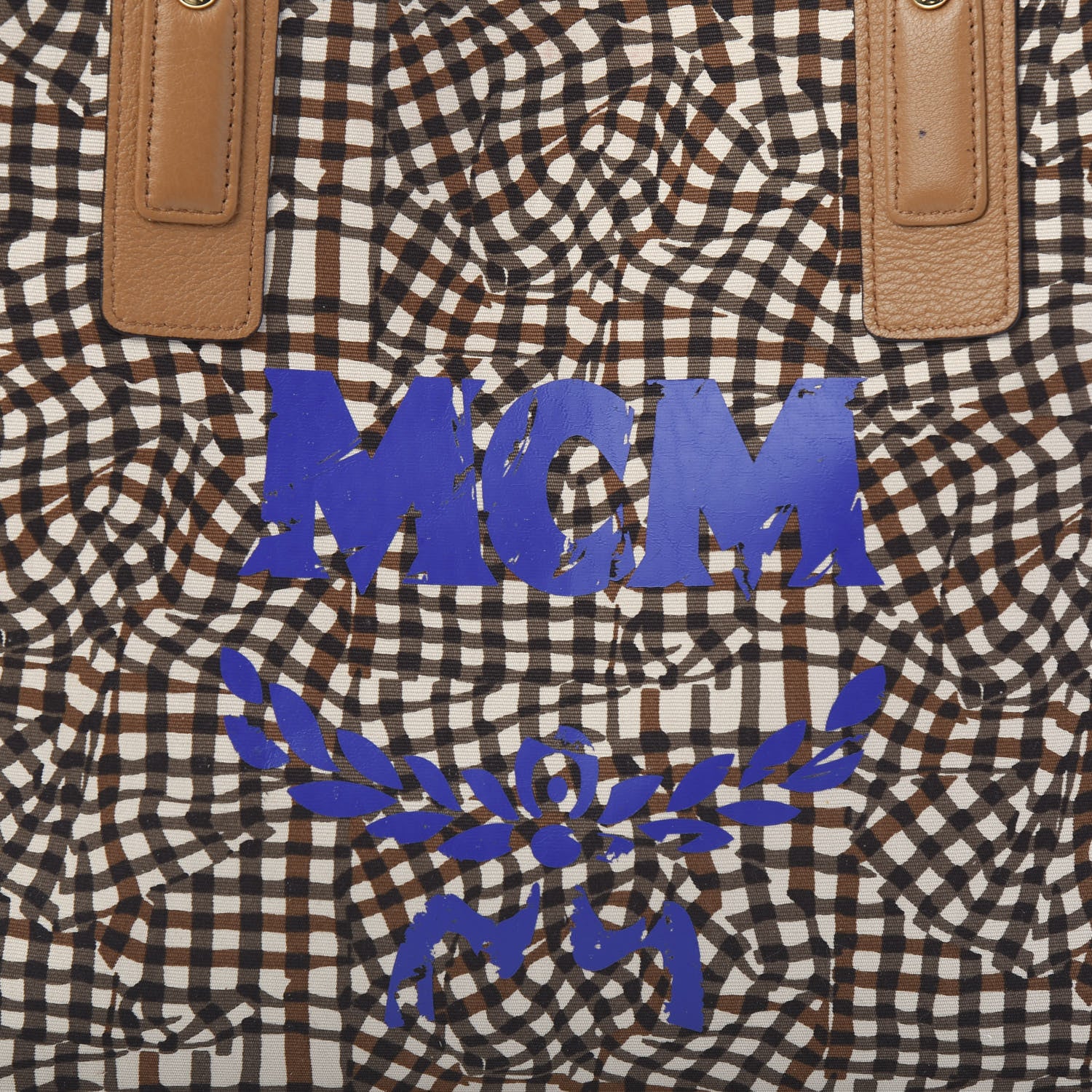 MCM Visetos Medium Liz Reversible Shopper Tote Cognac 15 of 15