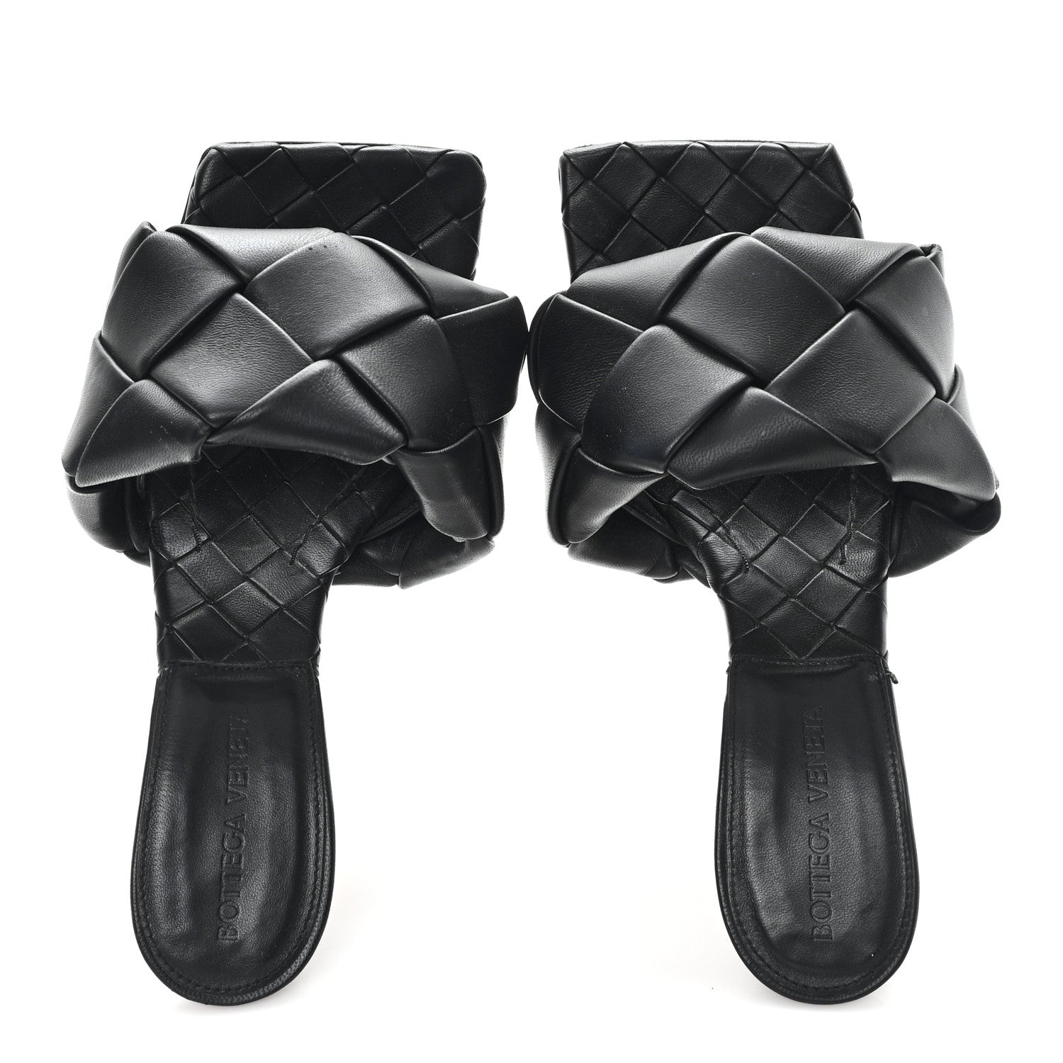Bottega Veneta Nappa Maxi Intrecciato Lido Mule Sandals 36 Black 2 of 9