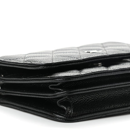 Chanel Caviar Quilted Mini Wallet On Chain WOC Black 8 of 10