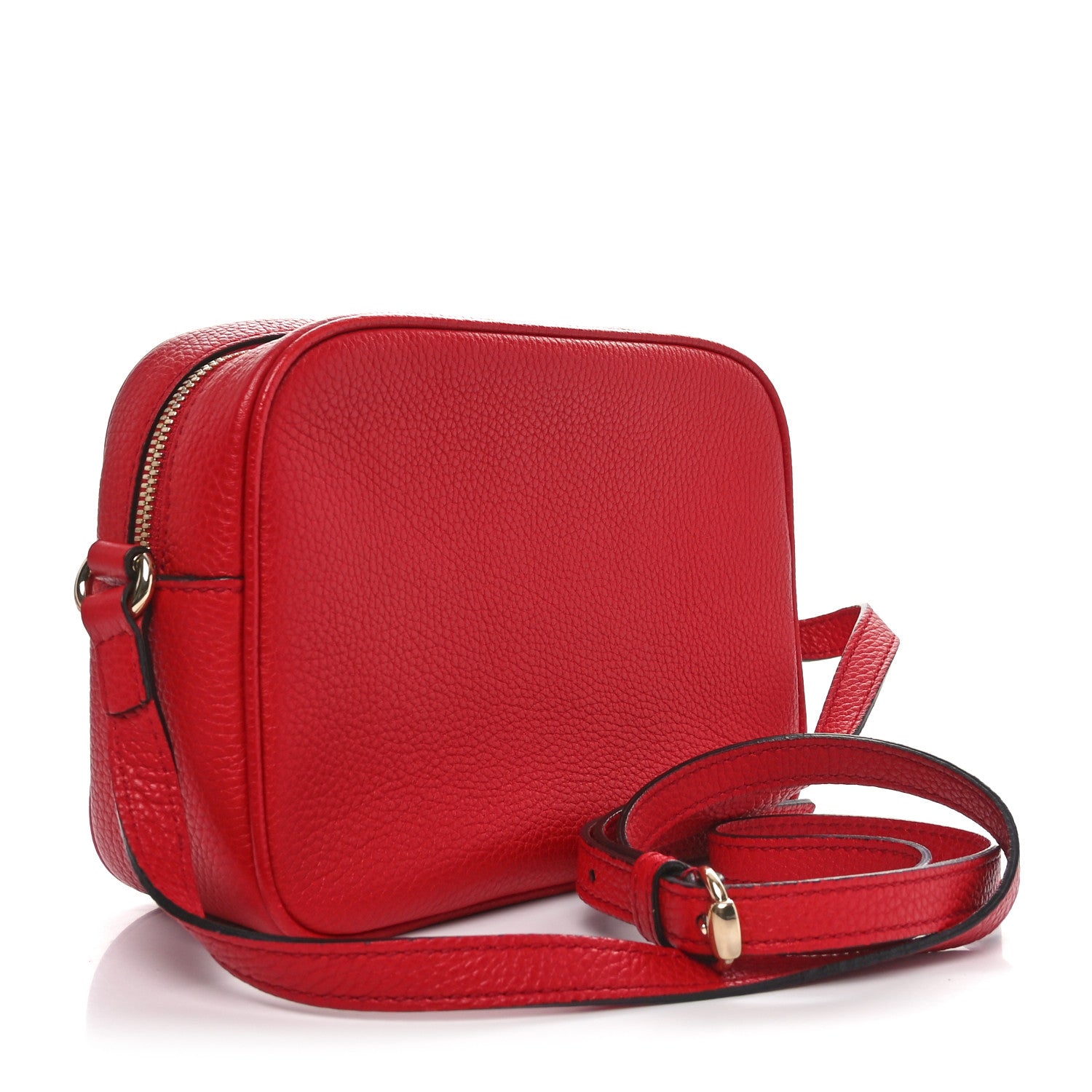 Gucci Pebbled Calfskin Small Soho Disco Bag Tabasco Red 3 of 10