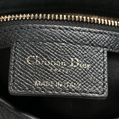 Christian Dior Grained Calfskin Saddle Bag Black 6 of 10